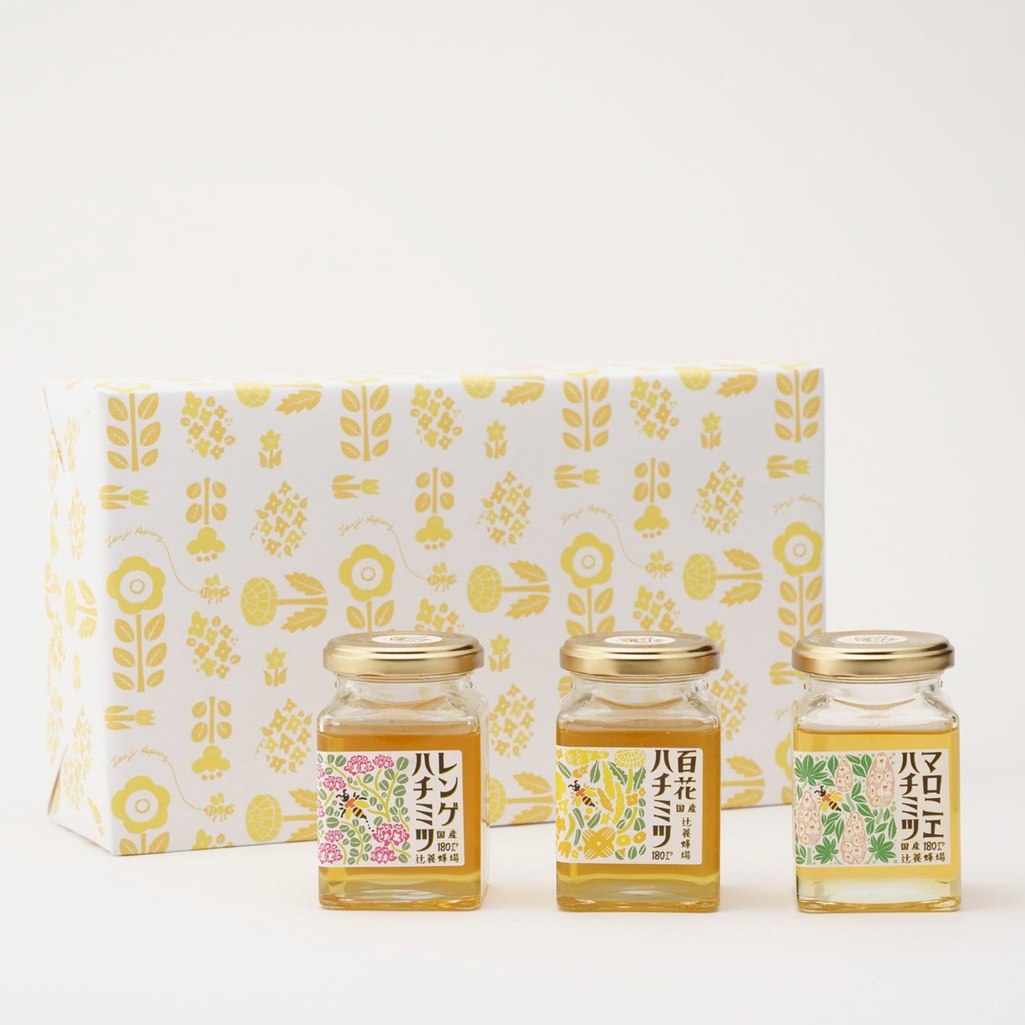 レンゲハチミツ・百花ハチミツ・マロニエハチミツ/180g×3セット