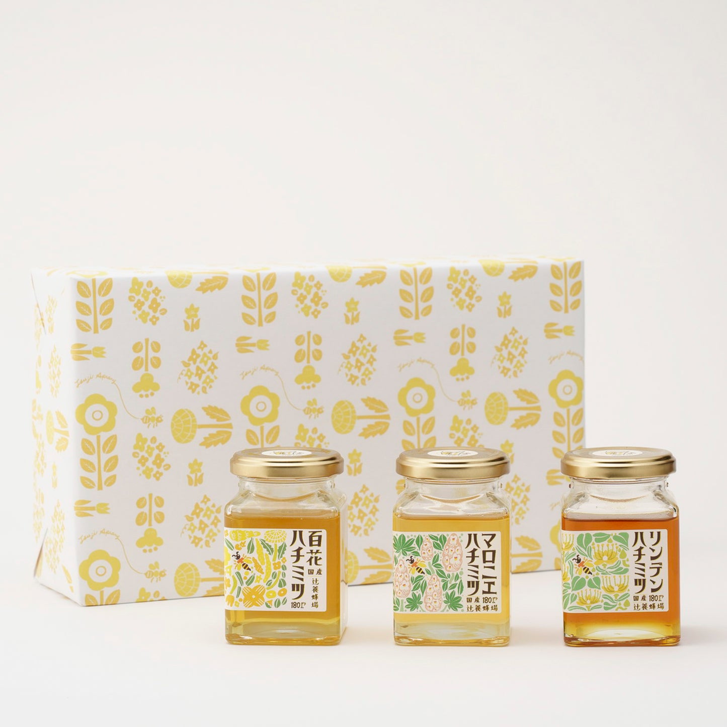百花ハチミツ・マロニエハチミツ・リンデンハチミツ/180g×3セット