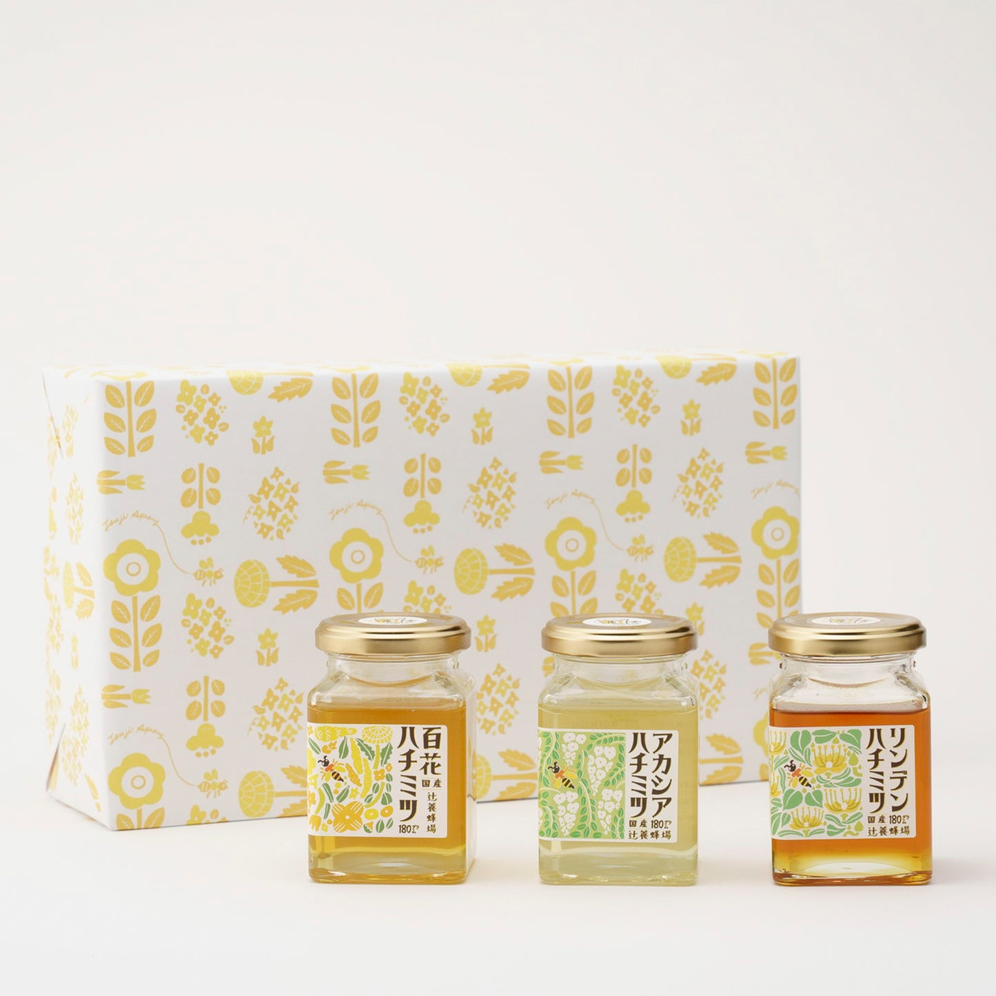 百花ハチミツ・アカシアハチミツ・リンデンハチミツ/180g×3セット