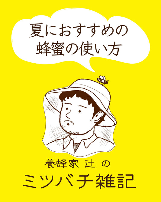 コラム【養蜂家　辻󠄀のミツバチ雑記】夏におすすめの蜂蜜の使い方🍯をアップ！