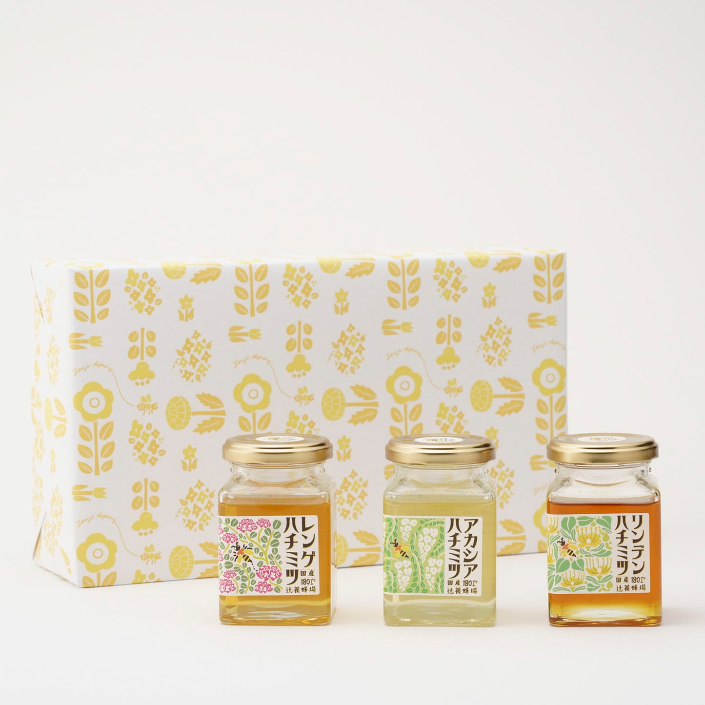 レンゲハチミツ・アカシアハチミツ・リンデンハチミツ／180g×3セット